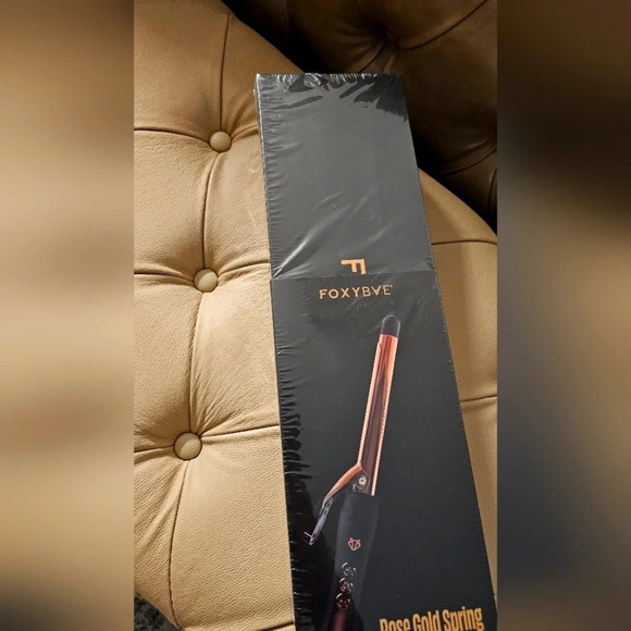 FOXYBAE TITANIUM Rose Gold Spring Curler Hair IRON WAND 1" 25mm - Picture 8 of 10